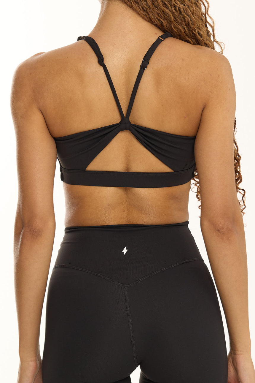 CLASSIC FIT KNOT BRA - ONYX